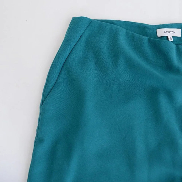 Aritzia Babaton Teal Jax Pencil Skirt with Front Back Slits Size 2 - Picture 8 of 11